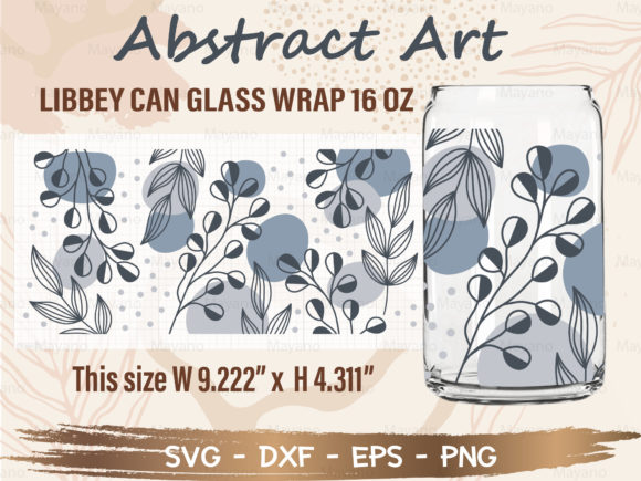 Download Abstract Art 16Oz Libbey Can Glass Wrap - Premium Resources